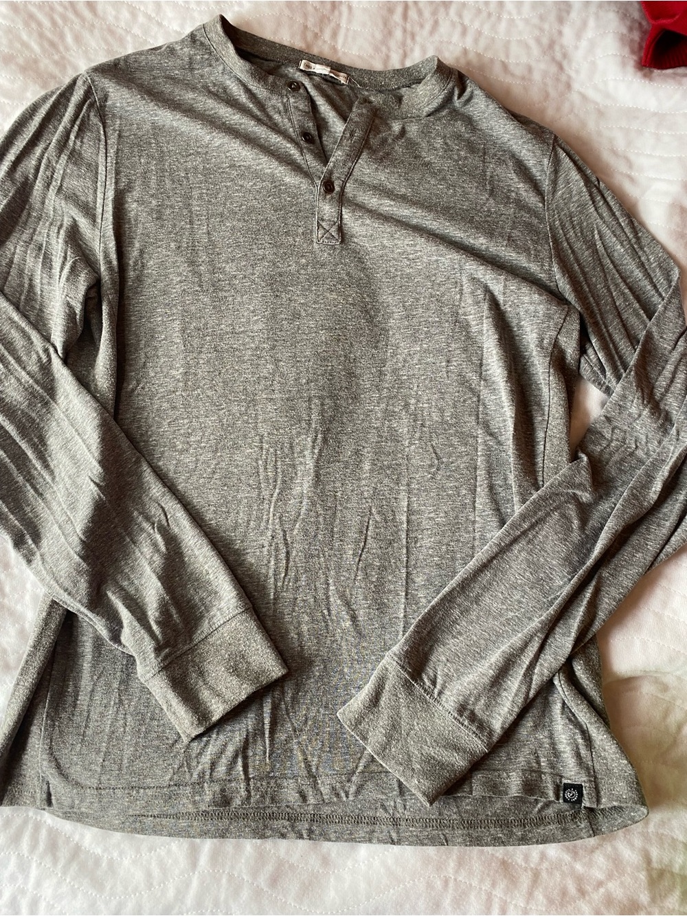 Threads 4 Thought Men's Heather Gray Long-Sleeve Henley